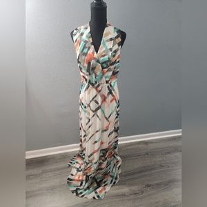 Vince Camuto long multi color dress size 10